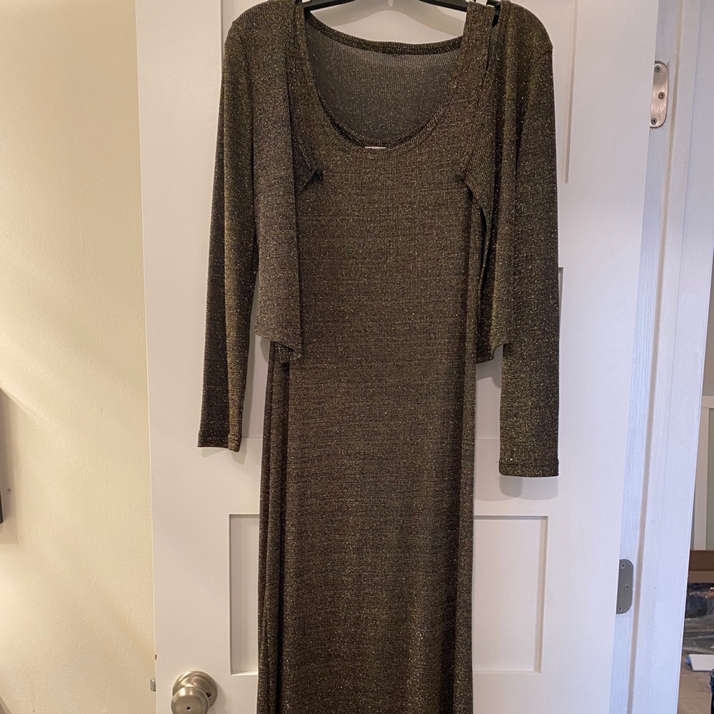 Maxi black/gold tank dress